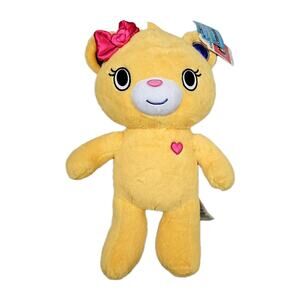 Build A Bear Kabu Bear Plush Bearnice Kawaii Teddy Bear Yellow Pink Bow Tags 17”